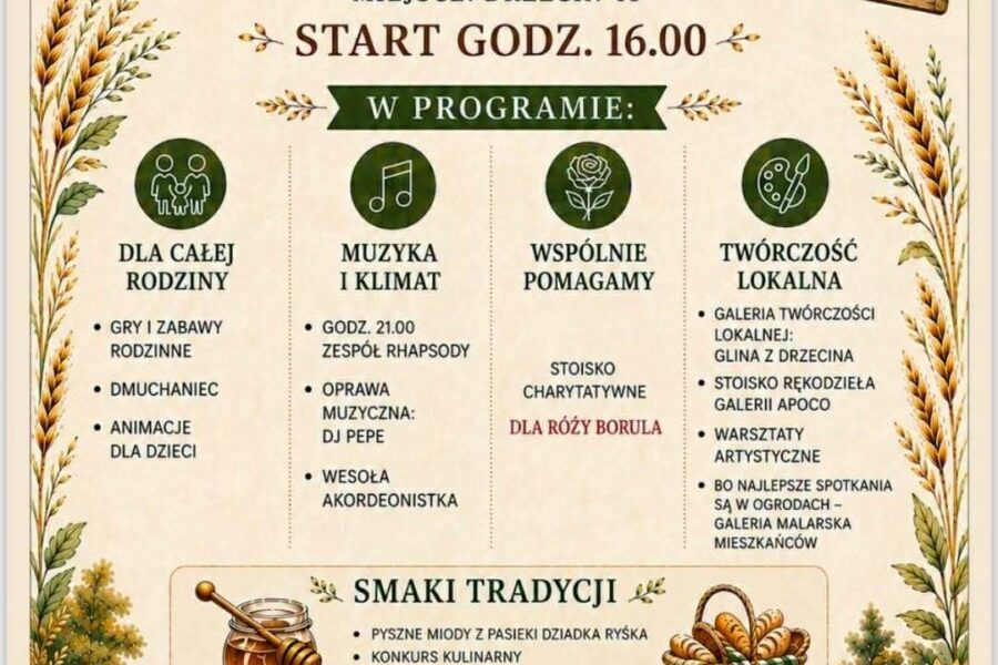 Biesiada w Drzecinie pożegna lato 22 sierpnia