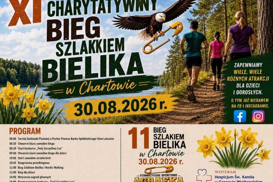 XI Charytatywny Bieg Szlakiem Bielika w Chartowie już 30 sierpnia