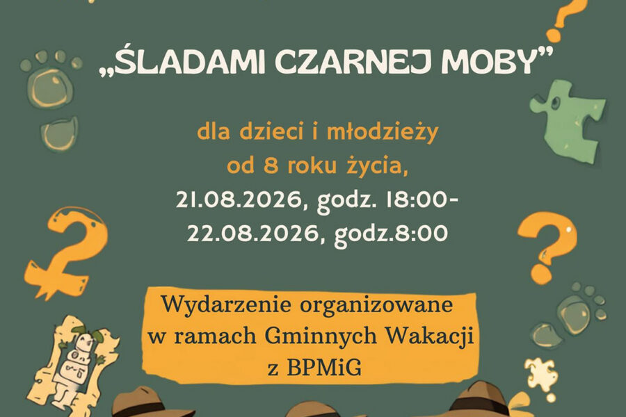 Nocka detektywistyczna dla dzieci w bibliotece w Cybince już 21 sierpnia