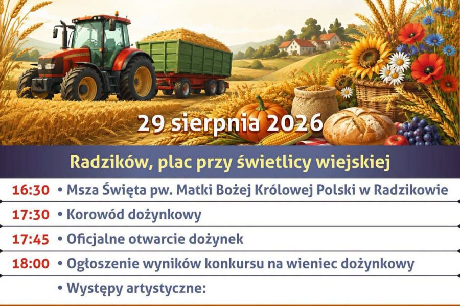 Dożynki Gminy Cybinka w Radzikowie już 29 sierpnia