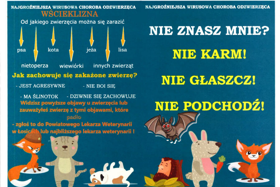 Powiatowy lekarz weterynarii przypomina o zagrożeniu wścieklizną